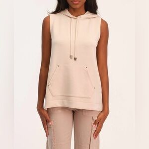 NWT Elie Elie Tahari Modal Short Sleeve Hoodie in Size Small